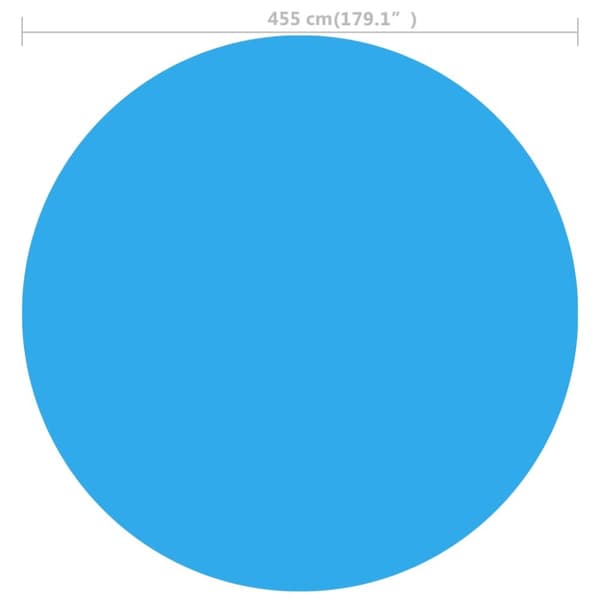 vidaXL Kelluva Pyöreä PE Uima-altaan Suoja 455 cm Sininen -  Uima-altaan suojapeitteet