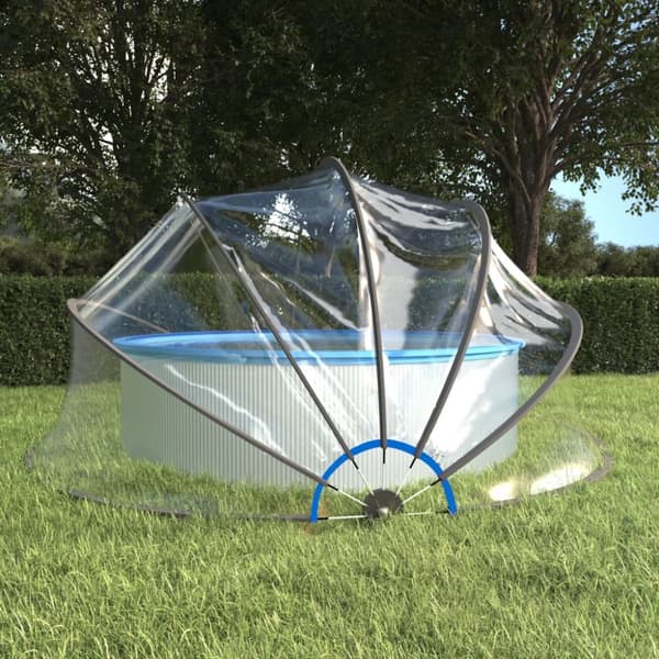 vidaXL Pooltak runt 467x234 cm PVC -  Poolskydd