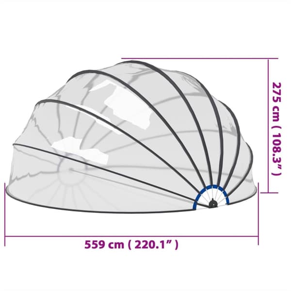 vidaXL Uima-altaan kupoli 559x275 cm -  Uima-altaan suojapeitteet