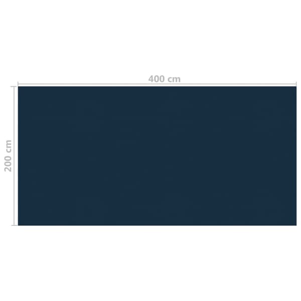 vidaXL Kelluva uima-altaan PE-aurinkoenergiakalvo 400x200 cm sinimusta -  Uima-altaan suojapeitteet