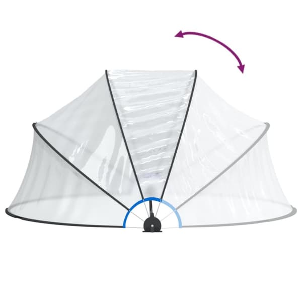 vidaXL Pooltak runt 315x158 cm PVC -  Poolskydd