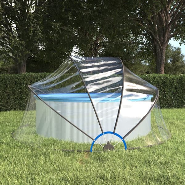 vidaXL poolkuppel 315x158 cm PVC -  Poolovertræk
