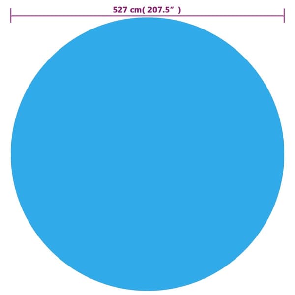 vidaXL Poolskydd blå 527 cm PE -  Poolskydd