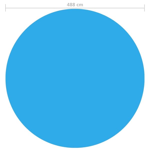 Pyöreä Uima-altaan Suoja 488 cm PE Sininen -  Uima-altaan suojapeitteet