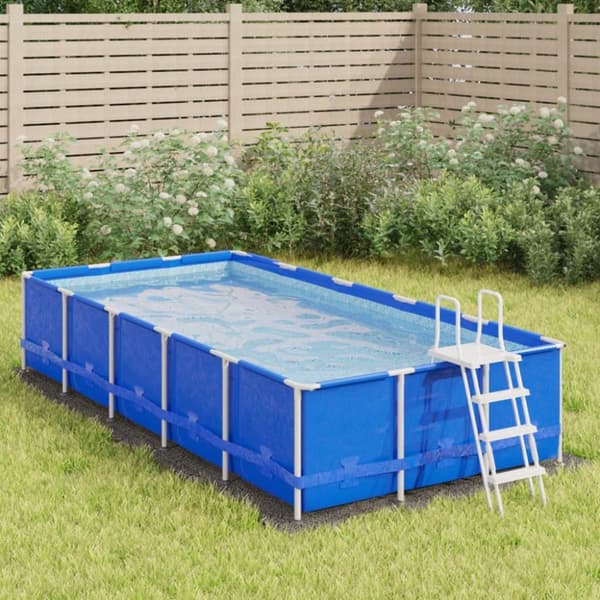 Poolovertræk - Living poolunderlag 420x220 cm polyester-geotekstil lysegrå