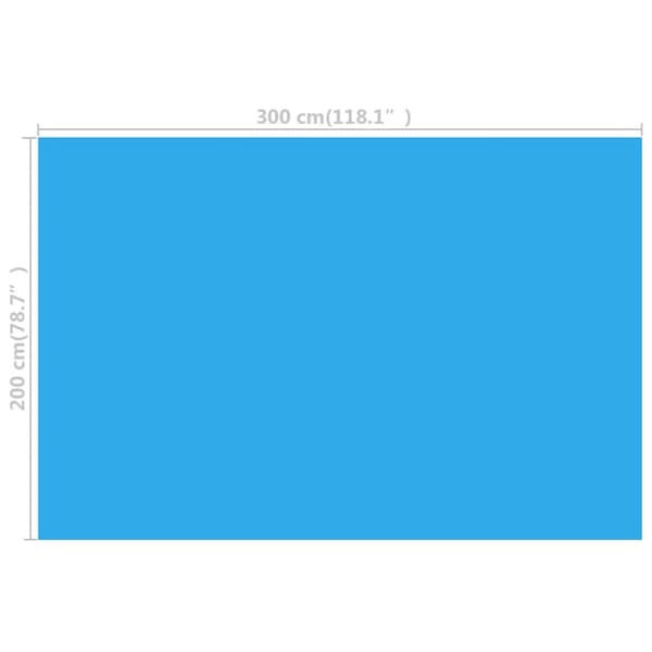 Poolskydd - Rektangulärt poolskydd 300 x 200 cm PE blått