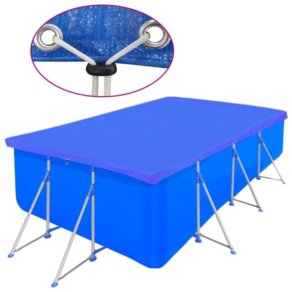 Uima-altaan suojapeitteet - Living Uima-altaan suojat 2 kpl PE suorakaide 90 g/m² 394x207 cm