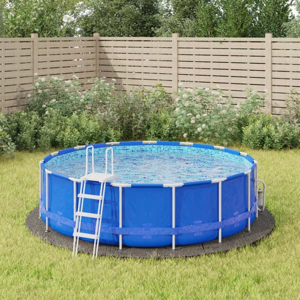 Poolovertræk - Living poolunderlag Ø366 cm polyester-geotekstil lysegrå