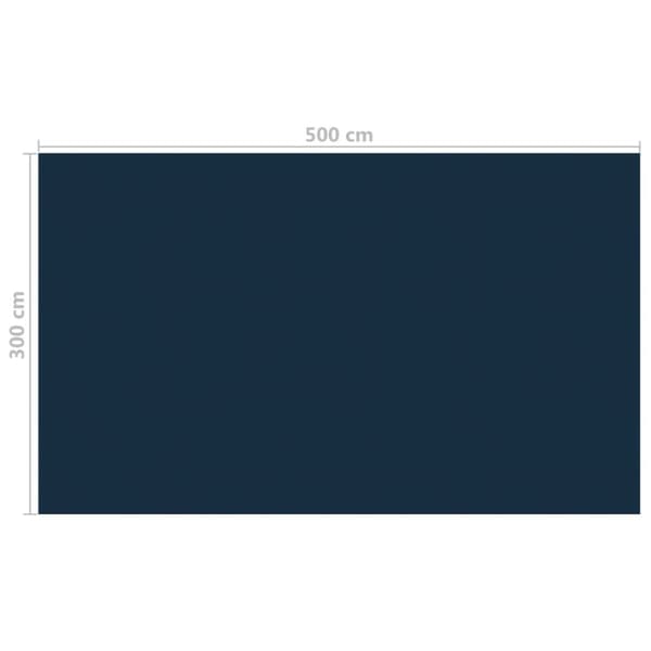 Uima-altaan suojapeitteet - Living Kelluva uima-altaan PE-aurinkoenergiakalvo 500x300 cm sinimusta