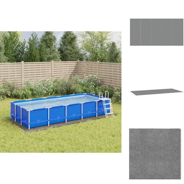 Uima-altaan suojapeitteet - Living Uima-altaan aluskangas harmaa 550x280 cmpolyesteri geotekstiili