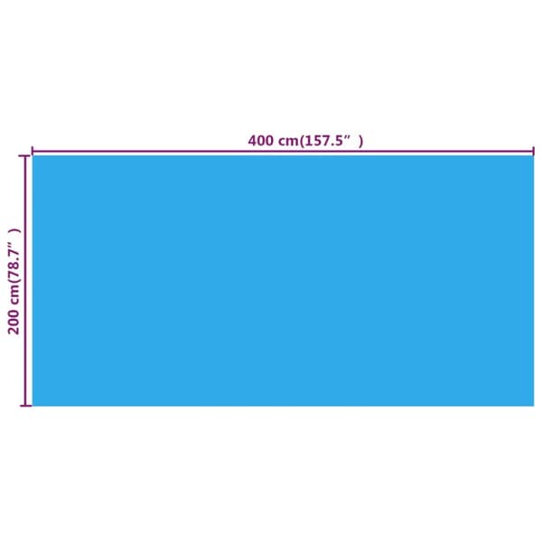 Poolskydd blå 400x200 cm PE - Poolskydd - Poolöverdrag - Home & Living