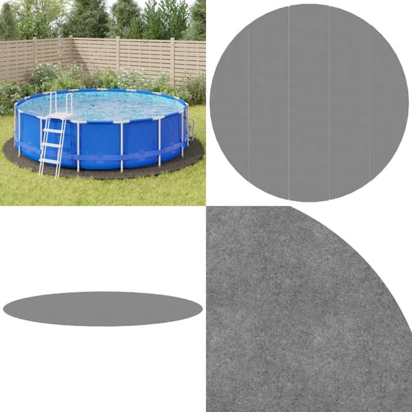 Uima-altaan aluskangas harmaa Ø550 cm polyesteri geotekstiili - Uima-altaan Aluskangas - Uima-altaan Aluskankaat - Home & Living