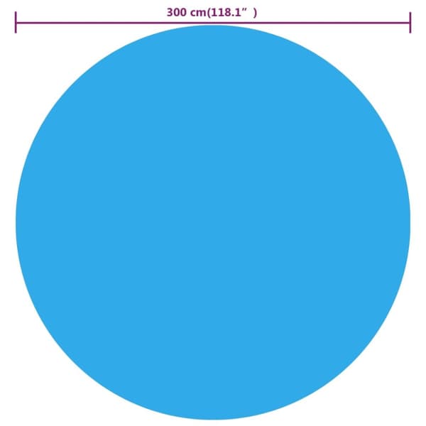 Kelluva Pyöreä PE Uima-altaan Suoja 300 cm Sininen - Uima-altaan Suoja - Uima-altaan Suojat - Home & Living