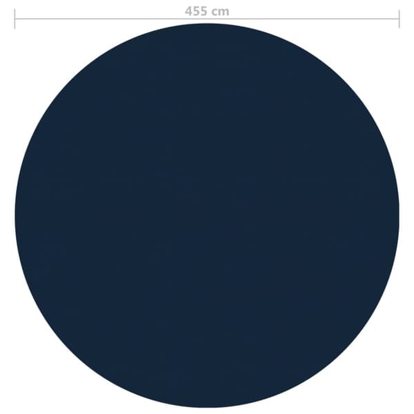 Kelluva uima-altaan PE-aurinkoenergiakalvo 455 cm sinimusta - Uima-altaan Suoja - Uima-altaan Suojat - Home & Living