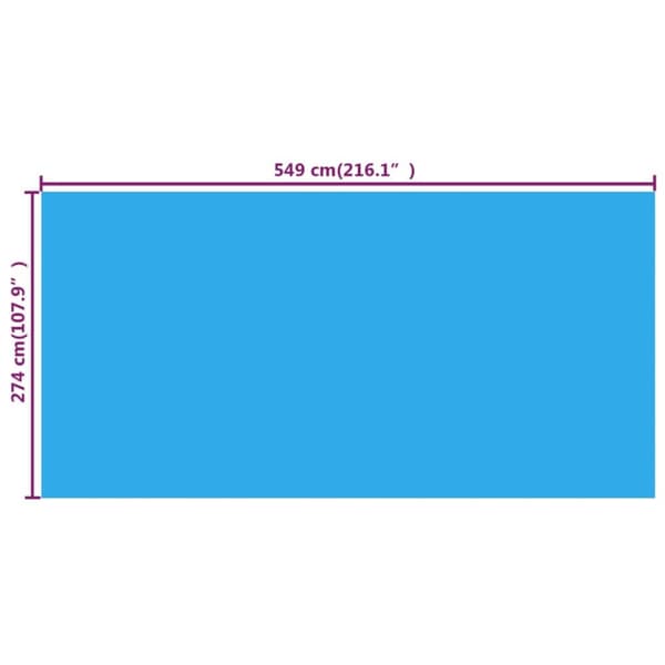 Rektangulært poolovertræk 549 x 274 cm PE blå - Poolovertræk - Poolovertræk Til Fritstående Pools - Home & Living