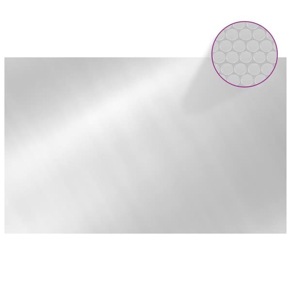Rektangulärt poolskydd 800x500 cm PE silver