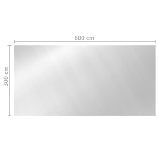 Uima-altaan suoja hopea 600x300 cm PE