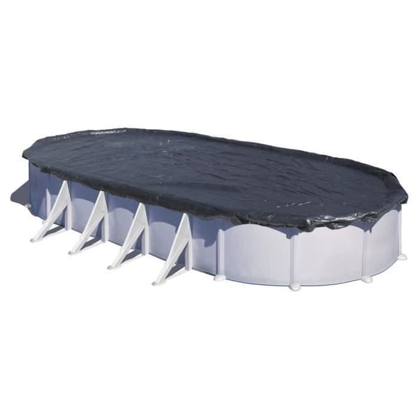 GRE - Vinterabduktion för ovala uppblåsbara pooler 7,30m x 3,75m - 120g/m² - Skyddar mot löv och insekter
