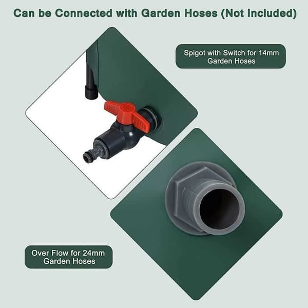 IBC Tanklock Presenning 120x100x116 cm - 1000 L Vattentät - Vattentankbehållare Skyddsöverdrag - Svart