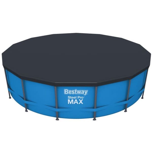 BESTWAY simbassängskydd - Flowclear - 457 cm - Blå - Polyeten - Fäst med snören