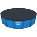 Miniatyrbild 3 av 6: BESTWAY simbassängskydd - Flowclear - 457 cm - Blå - Polyeten - Fäst med snören
