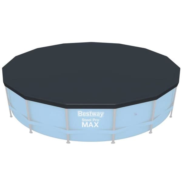 BESTWAY simbassängskydd - Flowclear - 457 cm - Blå - Polyeten - Fäst med snören