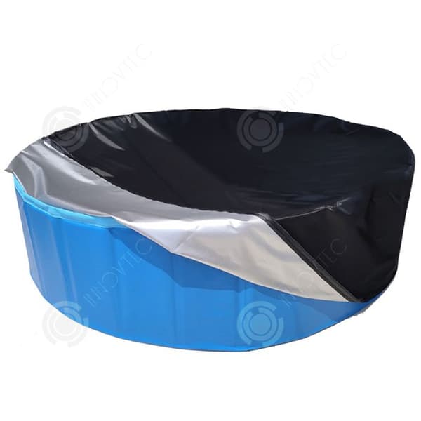 INN Poolskydd 457x20cm runt utomhuspoolskydd idealiskt för att hålla din pool ren vinterpoolskydd