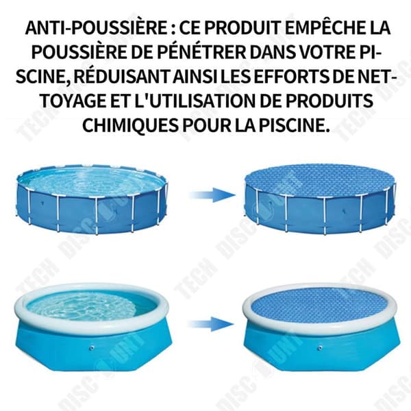 TD Bubble cover pool solskydd diameter 300 cm pool för dammtät värmeisolering energibesparing