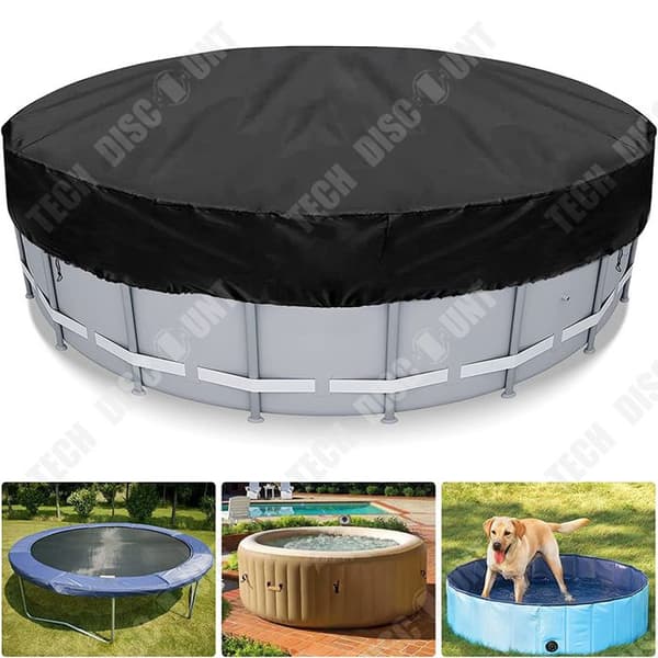 TD® Pool Covers Utomhus Dammskyddsöverdrag Runda Poolöverdrag för Husdjur 24FT