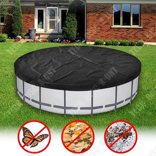 TD® Pool Covers Utomhus Dammskyddsöverdrag Runda Poolöverdrag för Husdjur 24FT