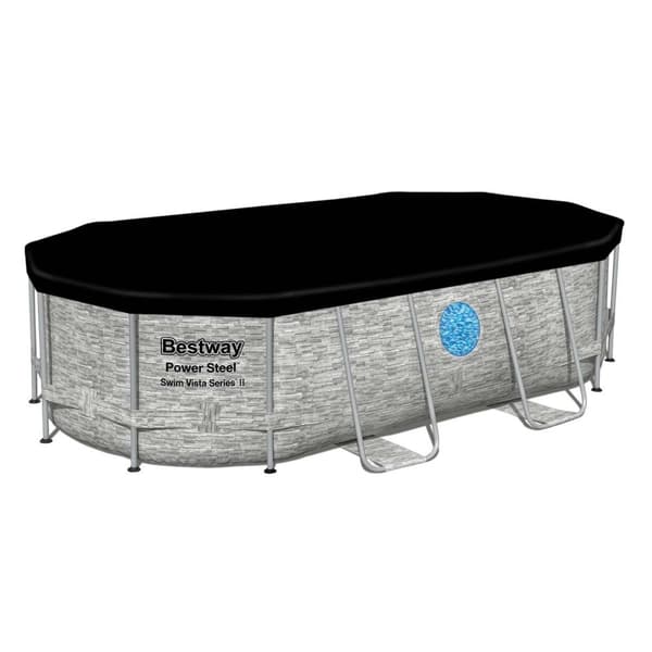 Överdrag till pool med oval ram 427 x 250 x 100 cm Bestway 58425