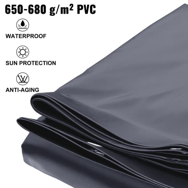 4m x 8m poolskydd, pool säkerhetsskydd, slitstarkt PVC-material, förbättrad säkerhet, skyddad mot skräp och löv, lätt att installera