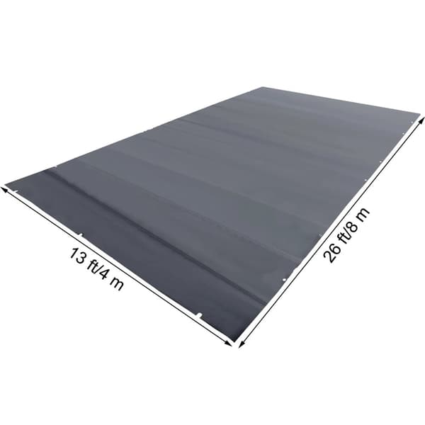 4m x 8m poolskydd, pool säkerhetsskydd, slitstarkt PVC-material, förbättrad säkerhet, skyddad mot skräp och löv, lätt att installera
