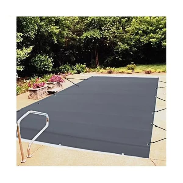 4m x 8m poolskydd, pool säkerhetsskydd, slitstarkt PVC-material, förbättrad säkerhet, skyddad mot skräp och löv, lätt att installera