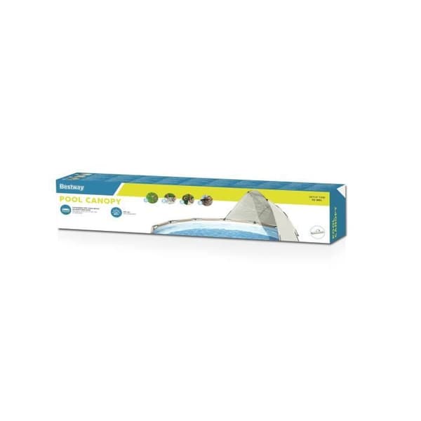BESTWAY - Paviljong för rund swimmingpool - Diameter mellan 305 cm och 549 cm - Grå