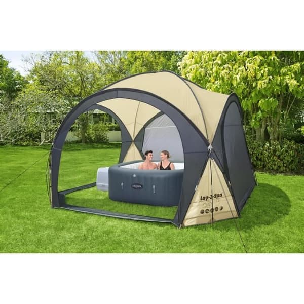 Skyddskupol för Lay-Z-Spa® spa - BESTWAY - 390x390x255 cm - Grå - Anti-UV-skydd