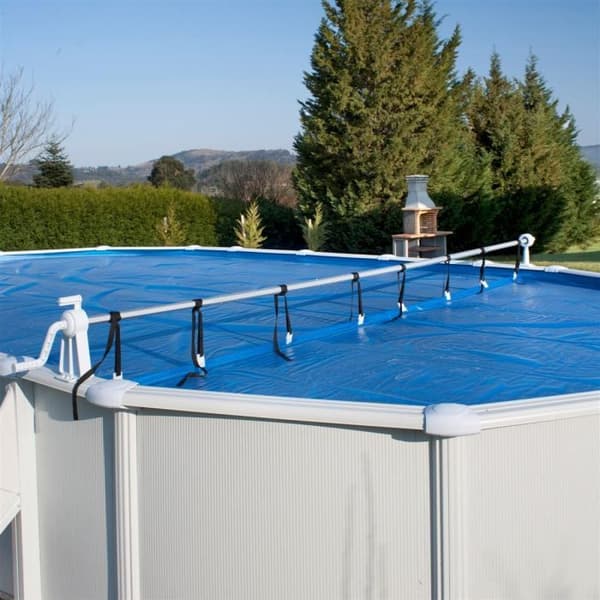 Täckrulle för GRE ovanjordspooler - 1,25m till 6,15m - Permanent system - Blue Metal