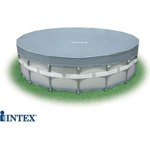 Deluxe skyddsöverdrag för INTEX tubformad pool Ø 5,49m - Grå - Tjocklek 0,17mm