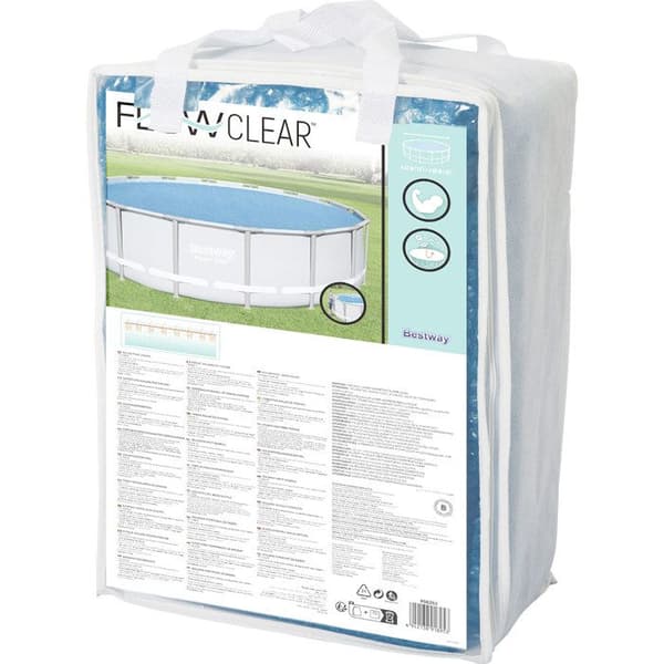 Solskydd - BESTWAY - Runt poolskydd 457 cm - Blå - Diameter 470 cm