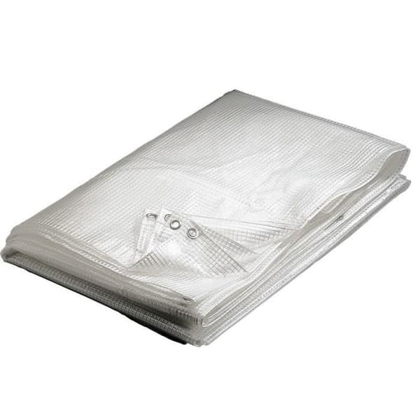 Transparent presenning - PROVENCE OUTILLAGE - 4 x 6 m - 160 g/m² - Med metallöglor - Armé polyeten