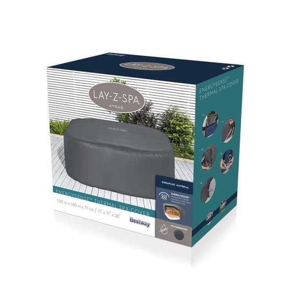 BESTWAY - Energisens™ termisk täckning för fyrkantiga spabadhus 180 x 180 x 71 cm - Vattentät