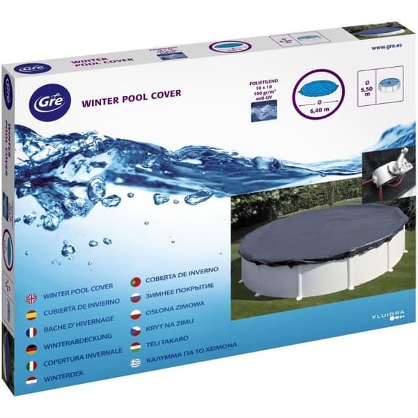 GRE vinterpresenning 180 g/m² - för Ø4/4,6 m pool