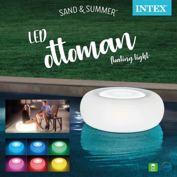 INTEX LED-ottoman 86x33 cm