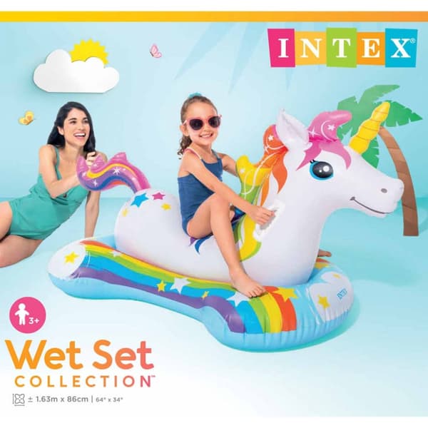 INTEX ride on-bademadras Unicorn 163x86 cm