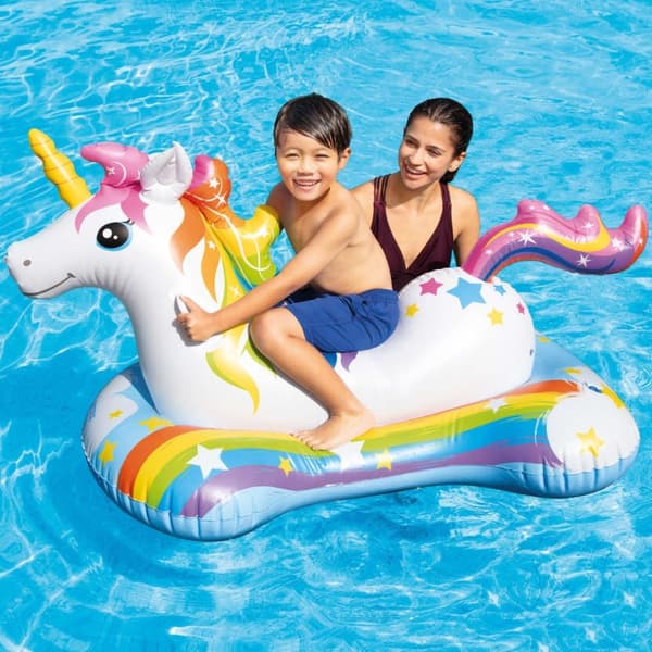 INTEX ride on-bademadras Unicorn 163x86 cm