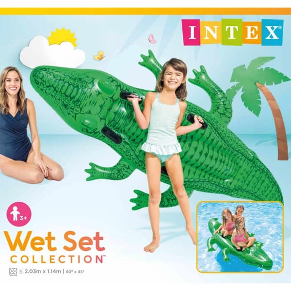 INTEX ride on-bademadras Giant Gator 203xx114 cm