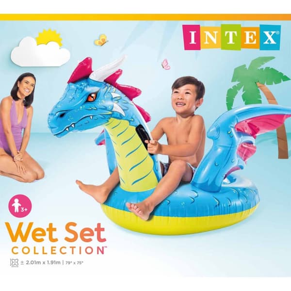 INTEX ride on-bademadras Dragon 201x191 cm