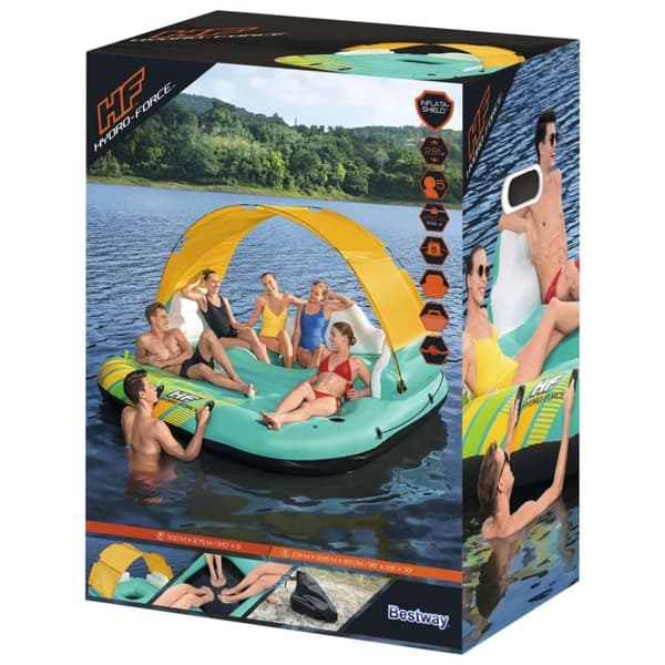 Bestway oppustelig bademadras Sunny Lounge 5 personer 291x265x83 cm
