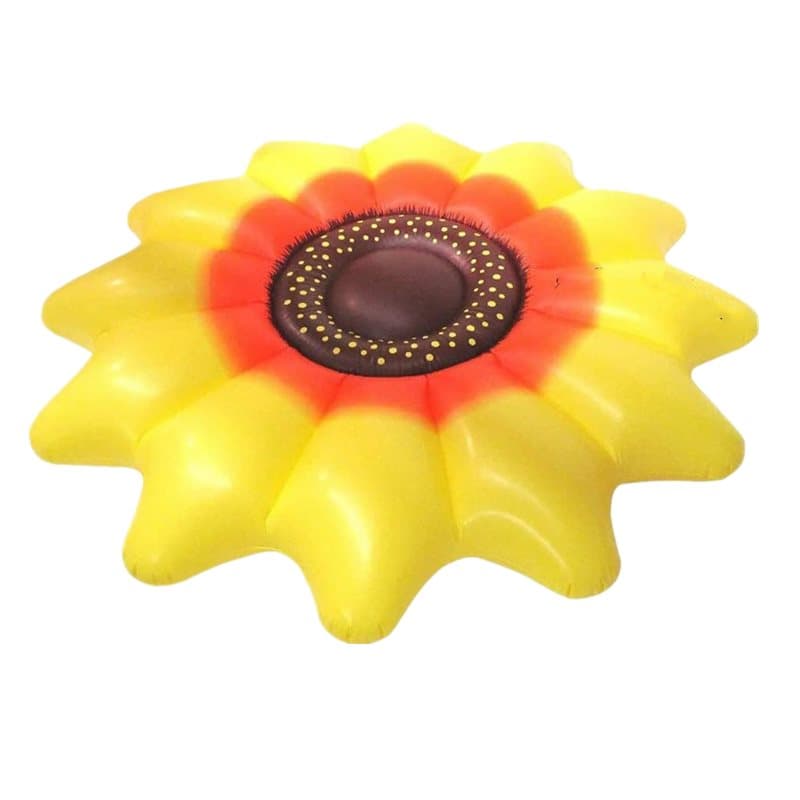 Uppblåsbar luftmadrass solros PVC Gul/Orange/Brun