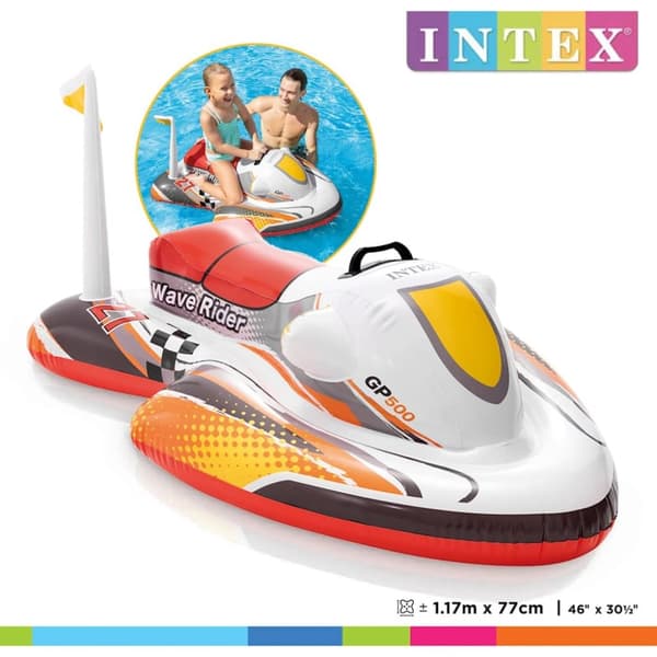 INTEX Wave Rider bademadras 117x77 cm speedbådsdesign